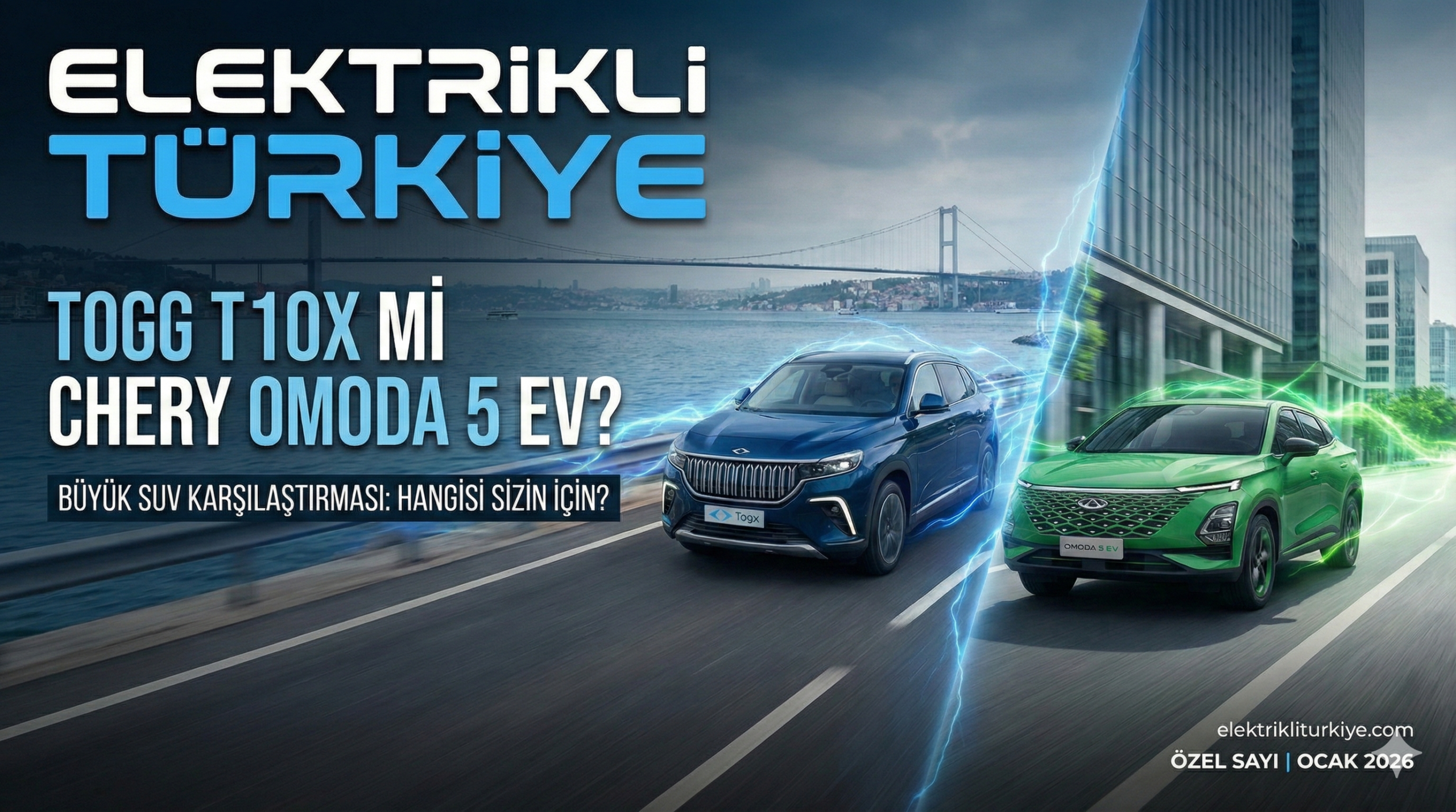 Togg T10X ve Chery Omoda 5 EV yan yana