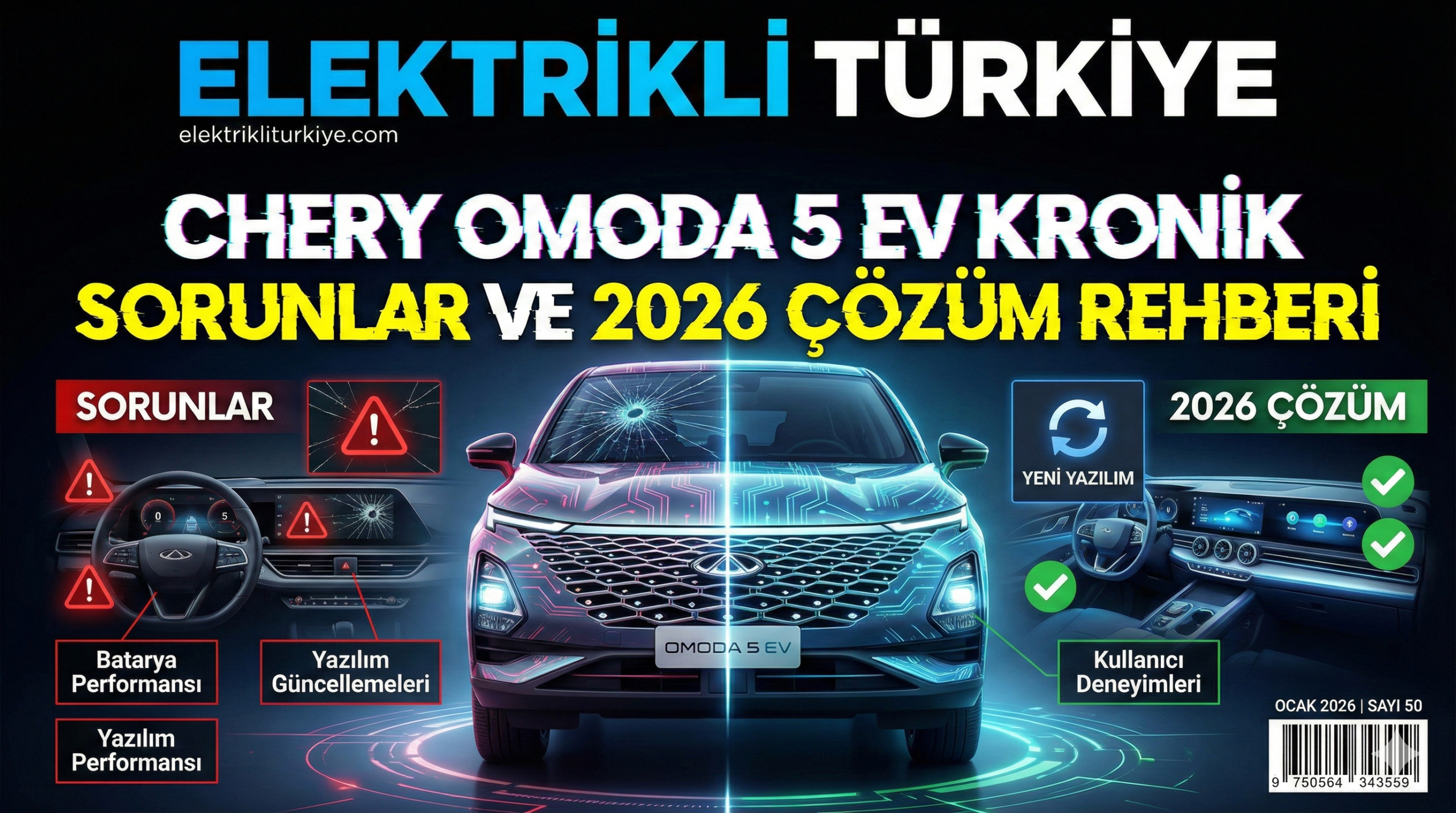 Chery Omoda 5 EV kronik sorunlarını görselleştirdiğimiz bir resim