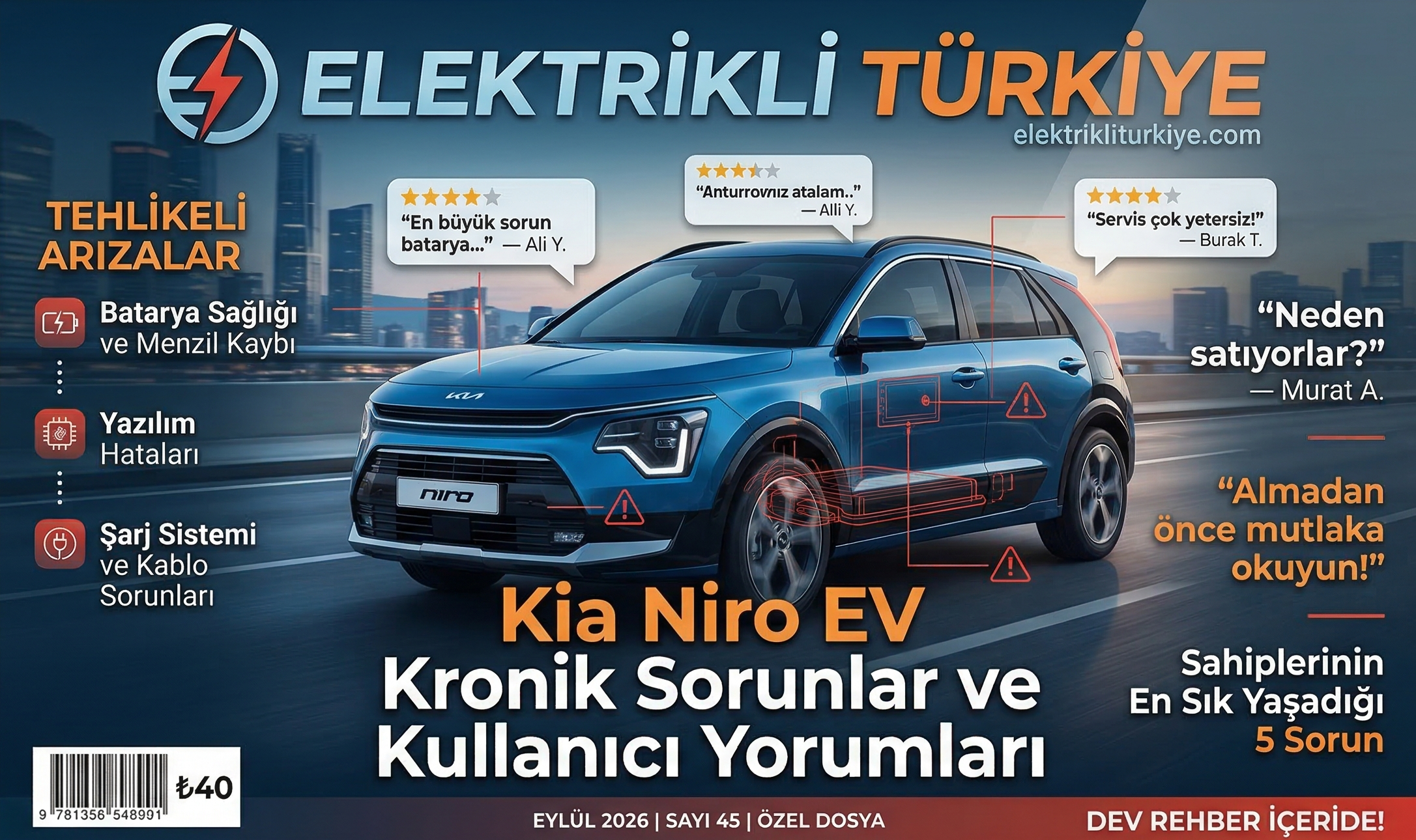 Kia Niro EV satın almadan önce gizlenen kronik sorunları detaylıca öğrenin. Nitekim redüktör sesi ve yazılım kilitlenmeleri kullanıcıları yoruyor. Dolayısıyla bu rehberi okuyun.