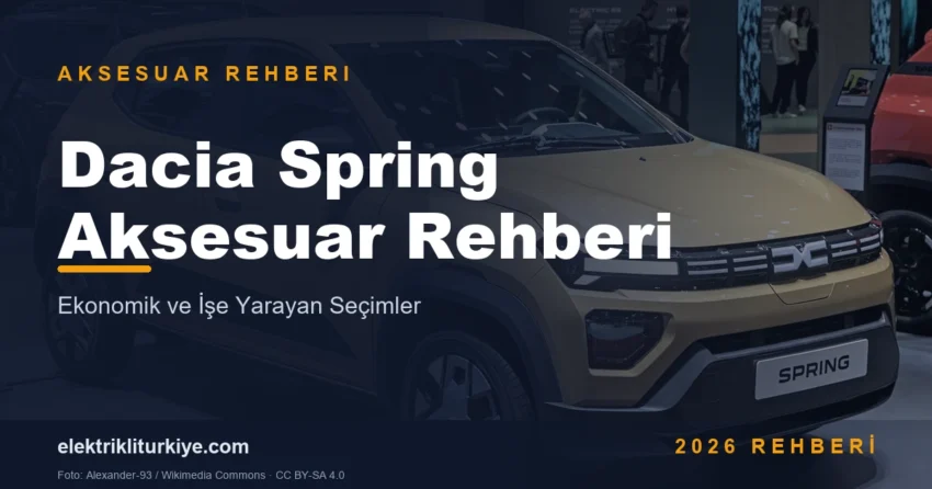 Dacia Spring Aksesuar rehberi kapak görseli