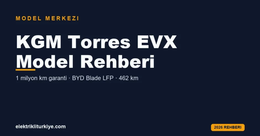 KGM Torres EVX model rehberi kapak