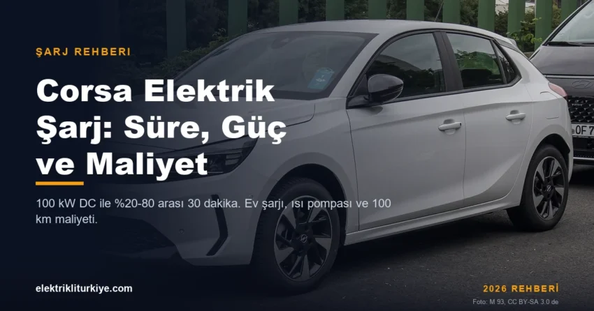 Opel Corsa Elektrik şarj rehberi kapak görseli