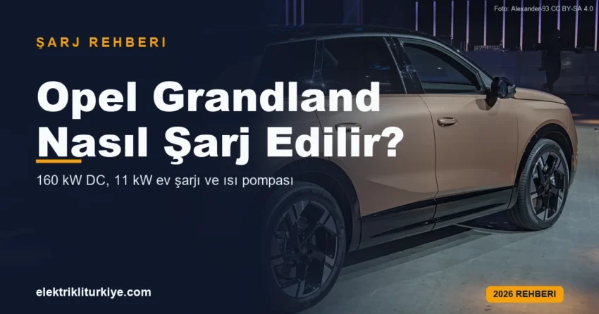 Opel Grandland Elektrik nasıl şarj edilir rehberi kapak görseli