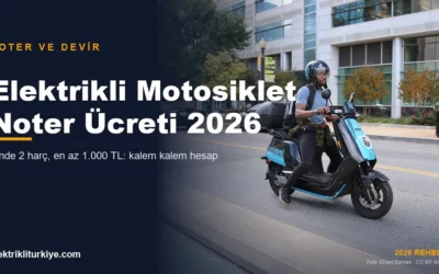 Elektrikli motosiklet noter ücreti kapağı