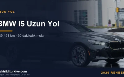 BMW i5 Uzun Yol 389-451 km · 30 dakikalık mola. Fotoğraf: OWS Photography, CC BY 4.0