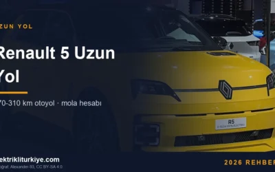 Renault 5 Uzun Yol 270-310 km otoyol · mola hesabı. Fotoğraf: Alexander-93, CC BY-SA 4.0